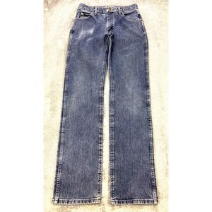 Wrangler Jeans Mens 36x30 Blue Straight 47 Advanced Comfort Workwear Stretch